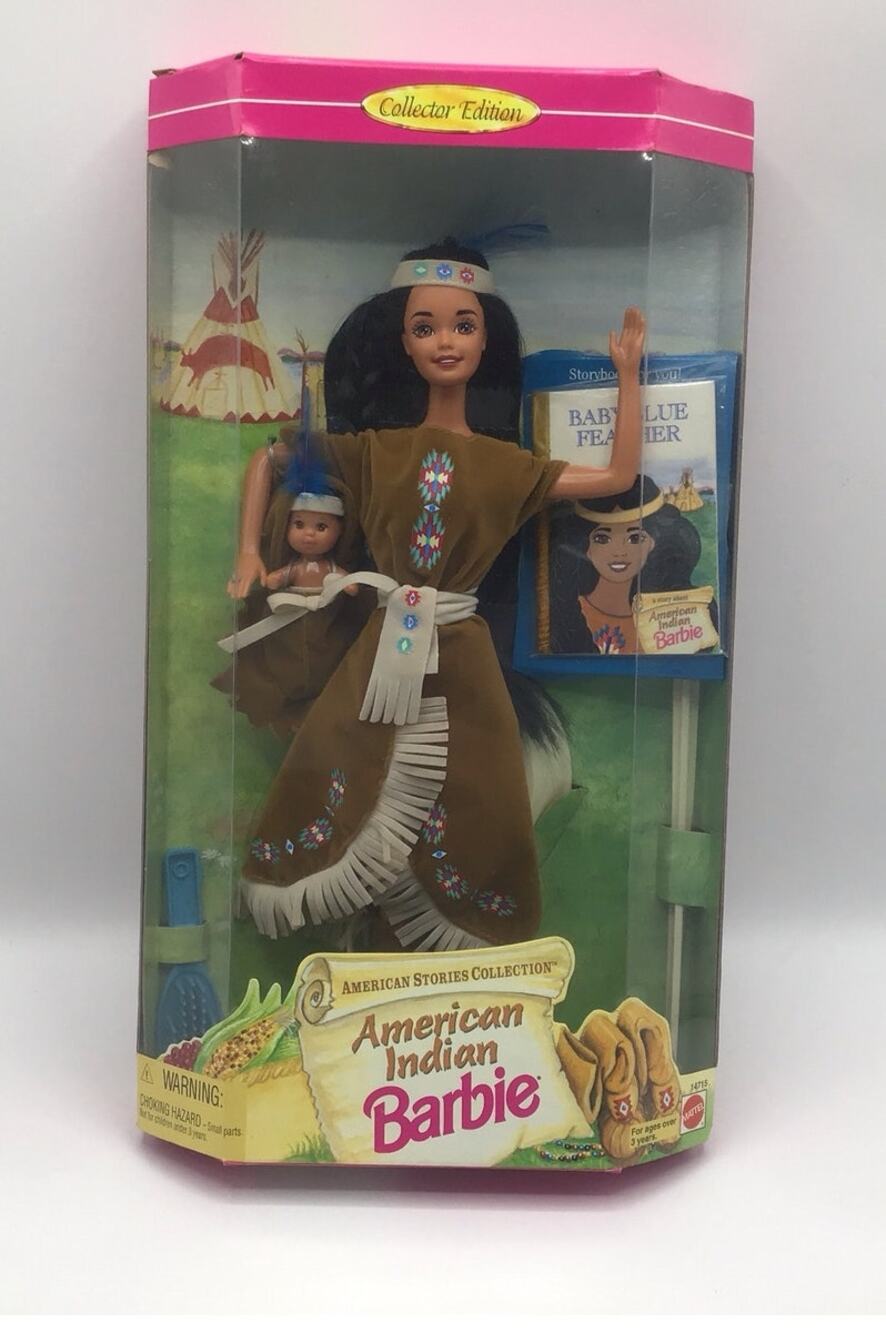 1995 Mattel American Stories Collection Barbie & Baby Blue Feather  NIB 14715